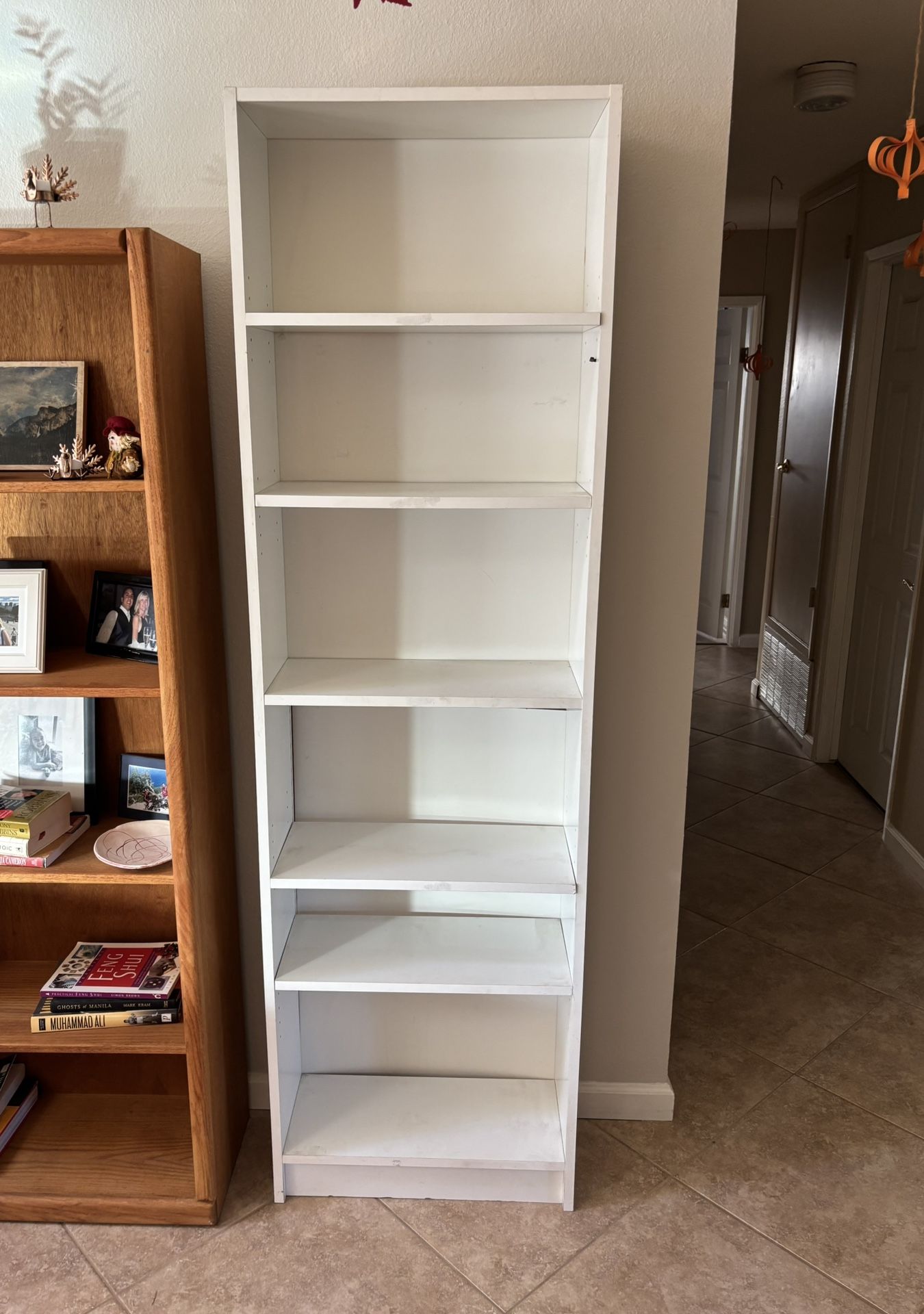 Tall White Bookshelf