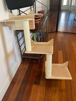 Cat shelves for vertical wall