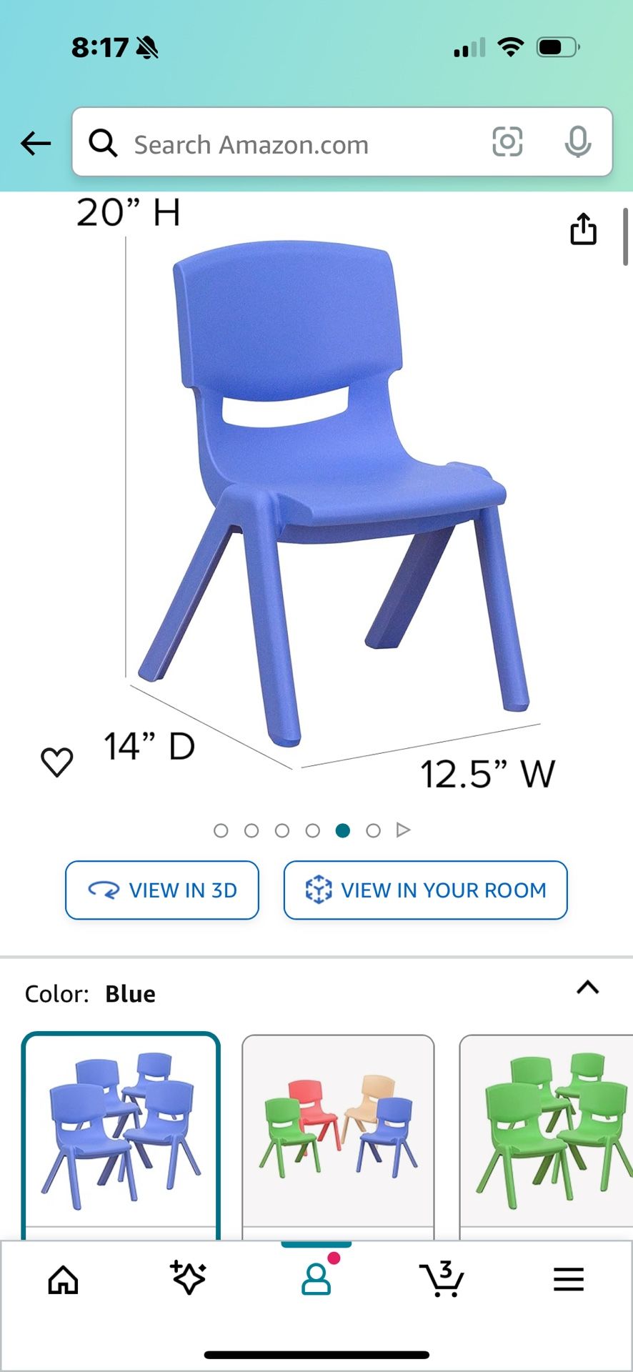 10in Toddler Preschool Chairs 