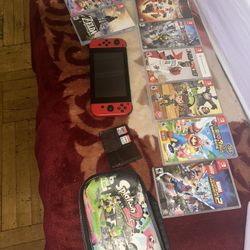 Nintendo Switch Including 11 Games And Charger 
