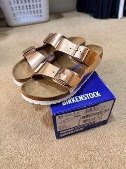 Copper Birkenstock Sandals - Size 39 - BRAND NEW, NEVER WORN