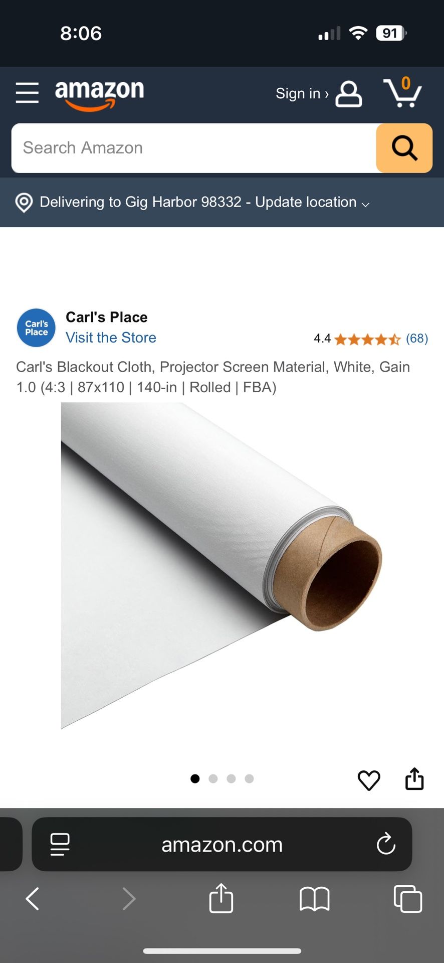 Projector Screen Material / blackout Cloth