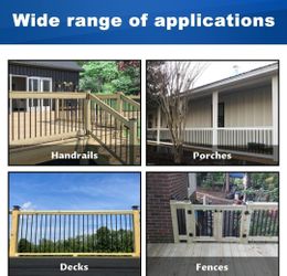 (New in Box)
50 Pack - Black Deck Balusters 32.25 inch Aluminum Balusters for Deck Railing with Screws Metal Deck Spindles Flat Straight Exterior Heav