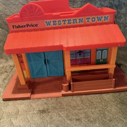 Vintage Fisher Price Play Family Western Town