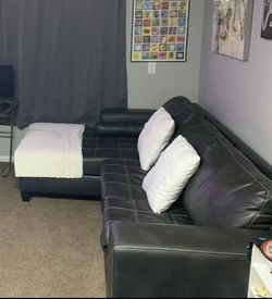 Faux Leather Couch