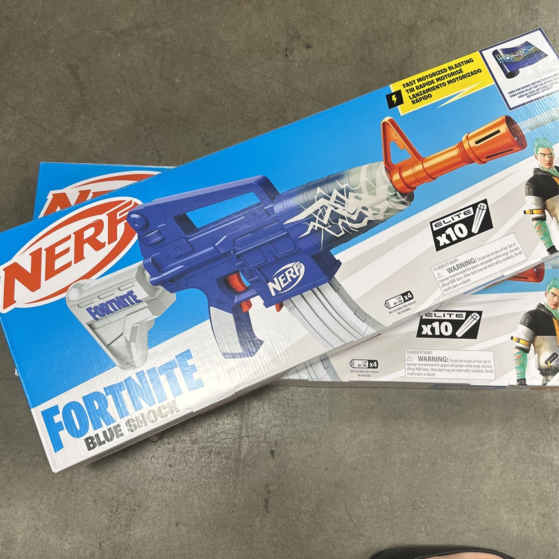 Nerf Fortnite Blue Shock Dart Blaster