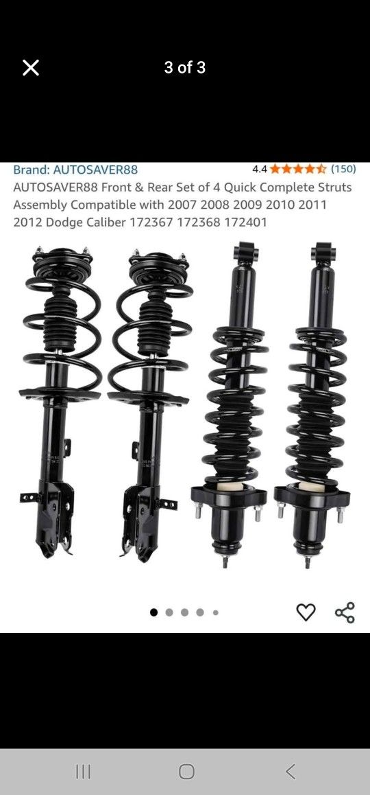 Front Amd Back Struts For Years 2007 Up To 2013 DODGE CALIBER