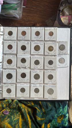 Germany coins 1(contact info removed).    22 old coins collection