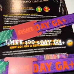 Escape Tickets GA+ 2 Days