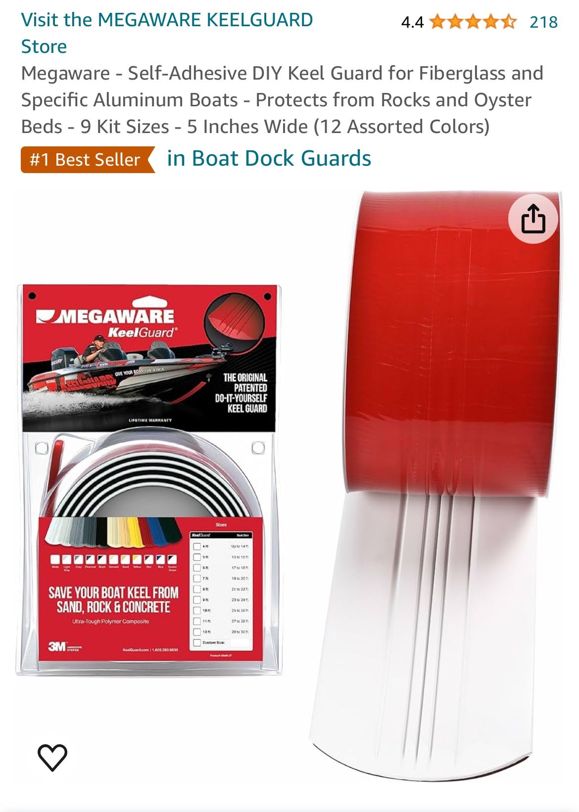 New Megaware Keelguard White In Box!