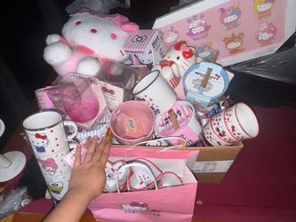 Fat ahh box of hello kitty items