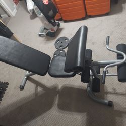 Like New Weight Bench & Weights