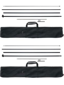 16.3 ft Swooper Flag Poles, Feather Flag Pole Kit  with Ground Stakes, 2 Packs