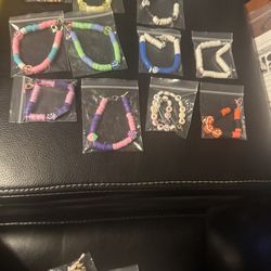 Smiley Face & Heart Beaded Bracelets – Cute Colorful Jewelry – Choose Style