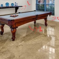 Pool Table With All The Accessories 