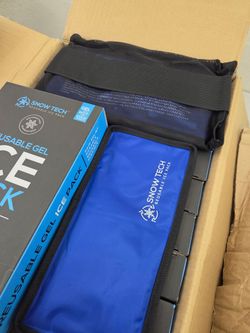 Premium Reusable Gel Ice Pack Hot & Cold Therapy 10.5" x 5.5" w/Strap (2-Pack)