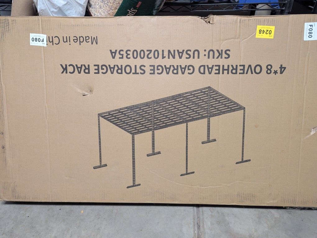 Overhead garage storage rack