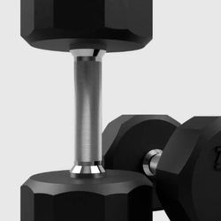 2 Troy 20 lbs 12-Sided Rubber Encased Dumbbells TSD-R
