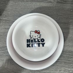 Hello Kitty Dog Bowl Set Of 2