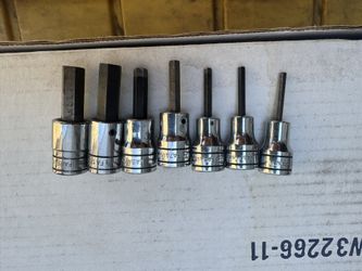 Snap On 3/8" Drive SAE Standard Hex Bit Socket Driver set