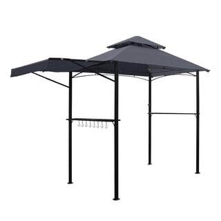 11ft. x 5 ft. Grill Gazebo Double Tiered with Extra Shadow BBQ Waterproof Canopy Outdoor Gazebos brand new in box $110  Warehouse sale  Address:2745 B