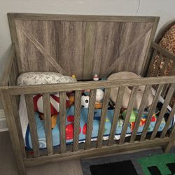 Crib and Loft Bed
