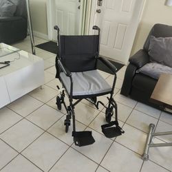 Lightweight Transport Chair With Free Foam Cushion 