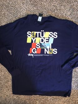 Authentic Stussy Long Sleeve Shirt - Men’s XL Extra Large Navy Blue NWT