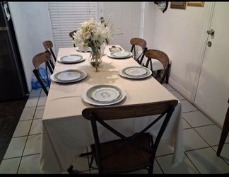 Dining table with 6 chairs