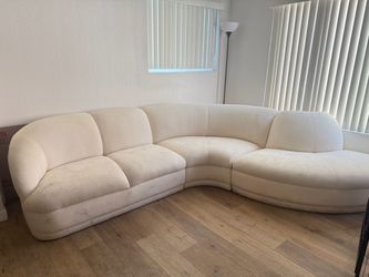 Modern Cream Curved Modular Sectional Couch