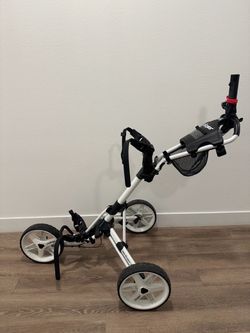 Clicgear 3-Wheel Push Golf Cart with free phone mount and umbrella holder