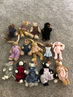 TY Attic Treasures Collection, Lot of 14 Plush Toys With Tags - 8” Each