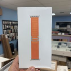 Apple Watch 49mm Original Alpine Loop Orange color Small Size New