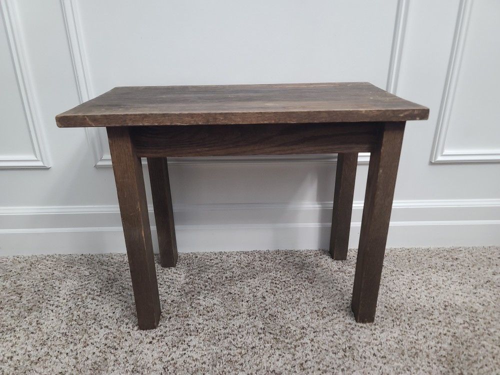 Vintage Amish Barnwood Side Table / Bench