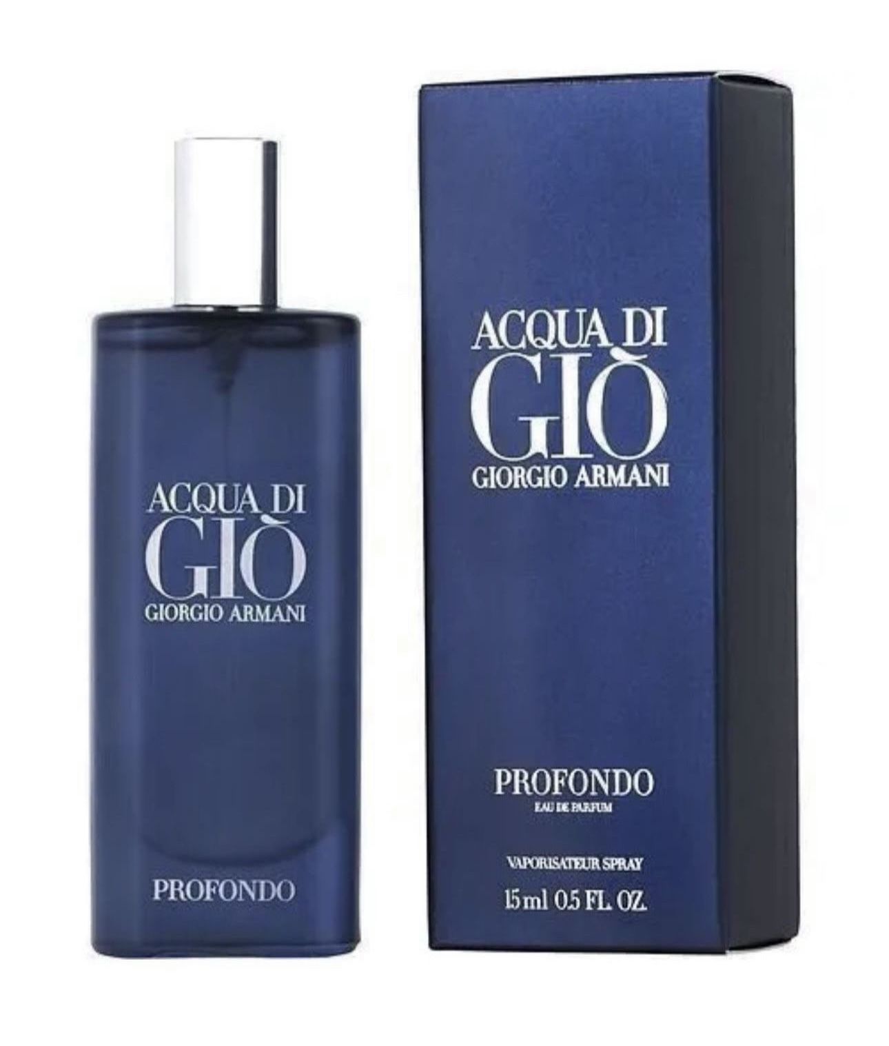 New Acqua Di Gio PROFONDO by Giorgio Armani Eau de Toilette Cologne Spray .5oz 15ml