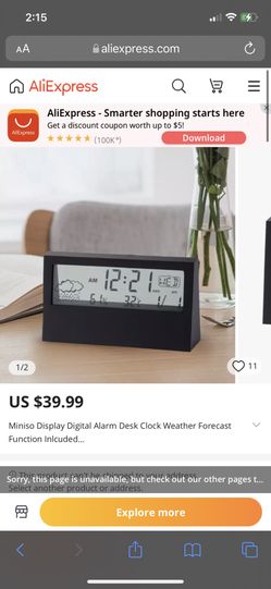 Miniso Digital Alarm  Clock With Weather Forecast Brand New