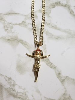 Gold chain with rope