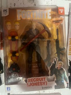 Fortnite RECRUIT JONESY Legendary Series 6” Figure 2021 Epic Games Jazwares 8 Pc