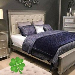 CELANDINE SILVER PANEL BEDROOM SETS DRESSERS NİGHTSTANDS AND MIRROR