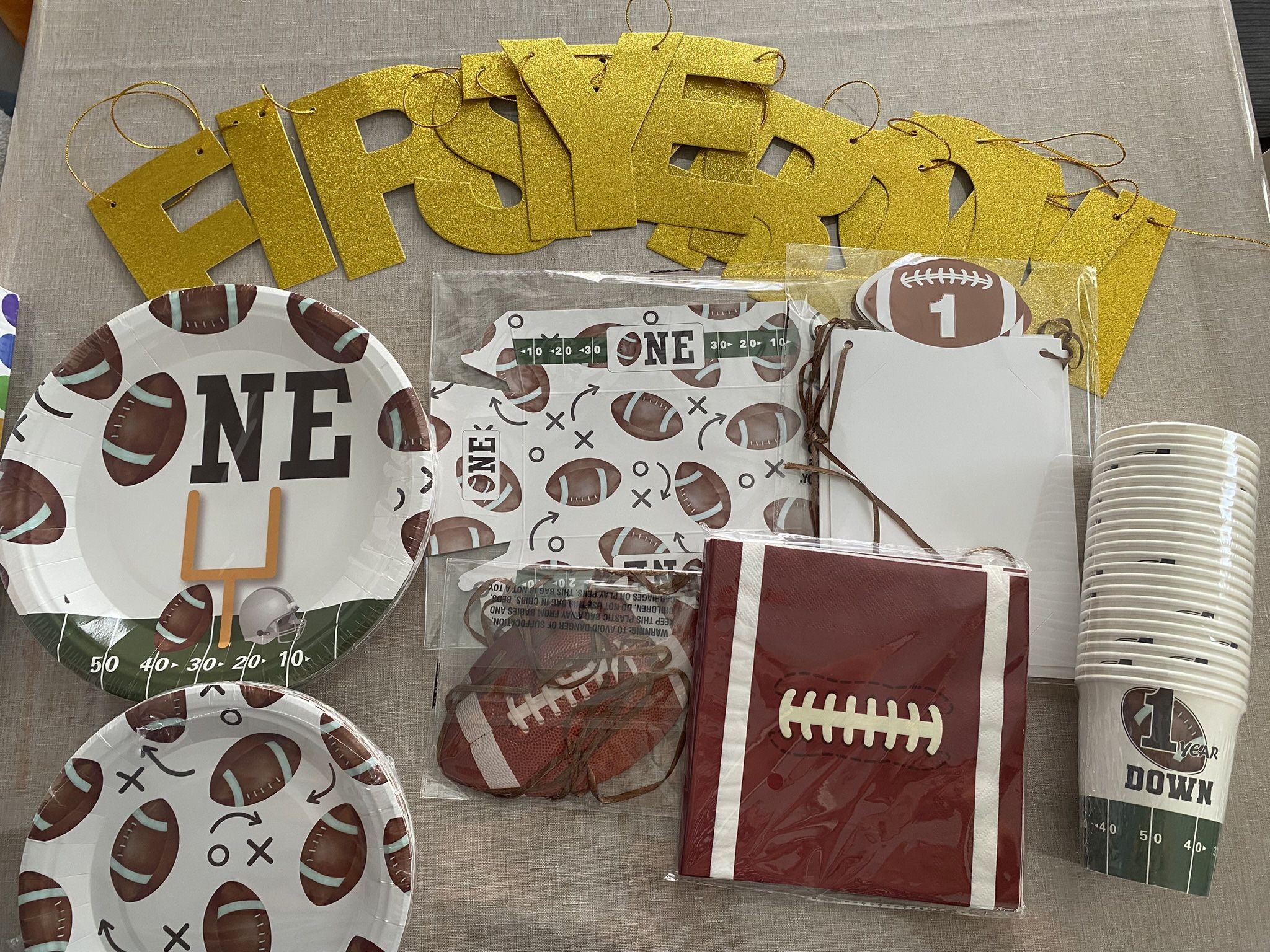 First Year Down Birthday Party Supplies