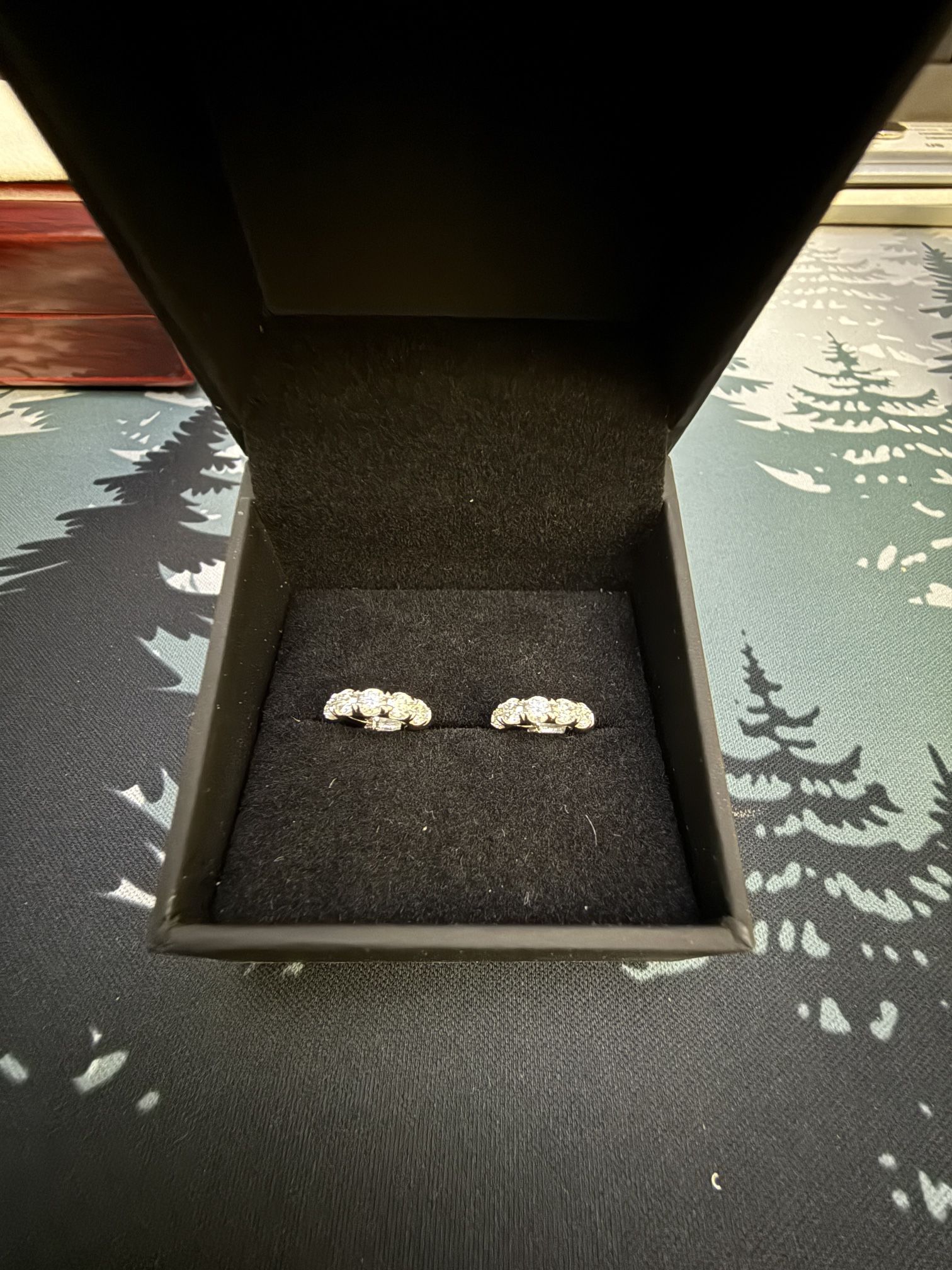 2CTW moissanite Huggies hoop earrings