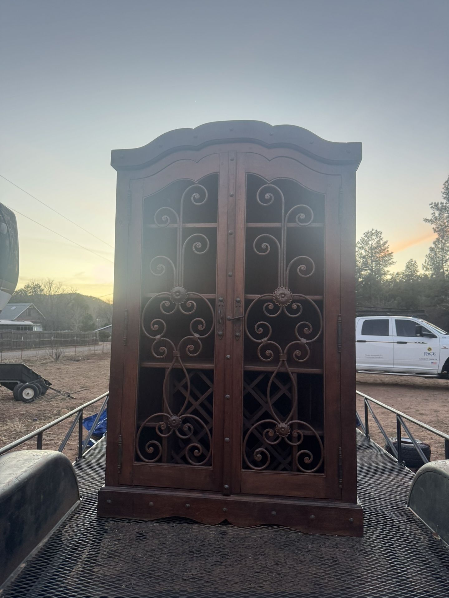 corner cabinet with wine rack