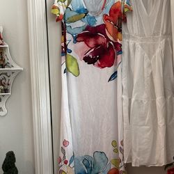 Large Women’s Dress Short Sleeve Maxi