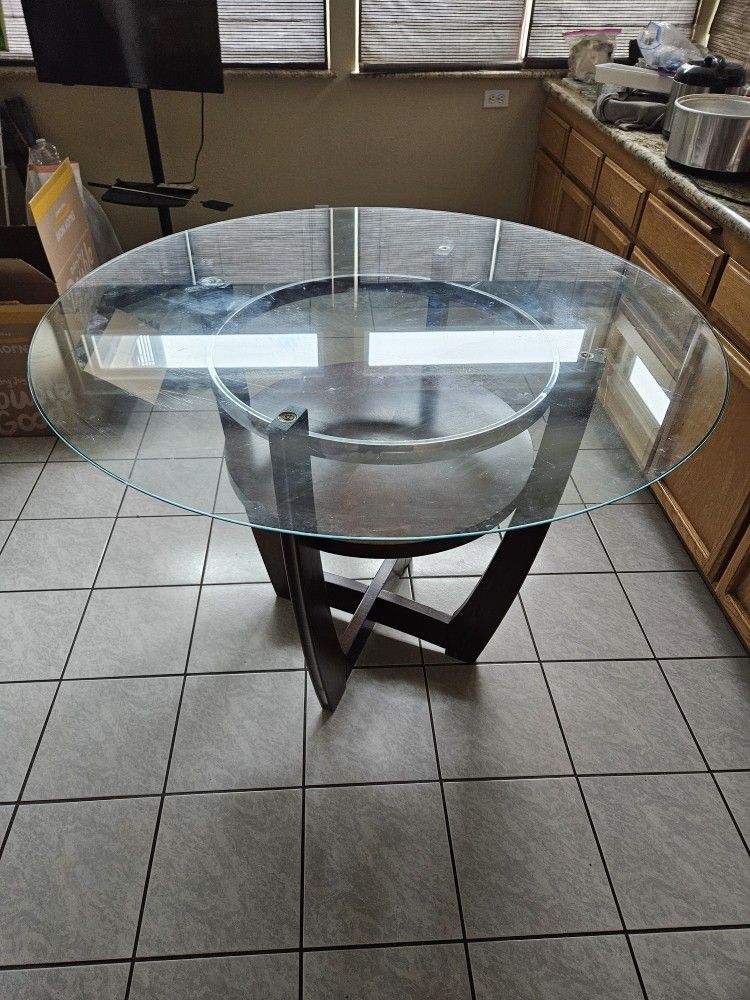 Round Glass Dining Table