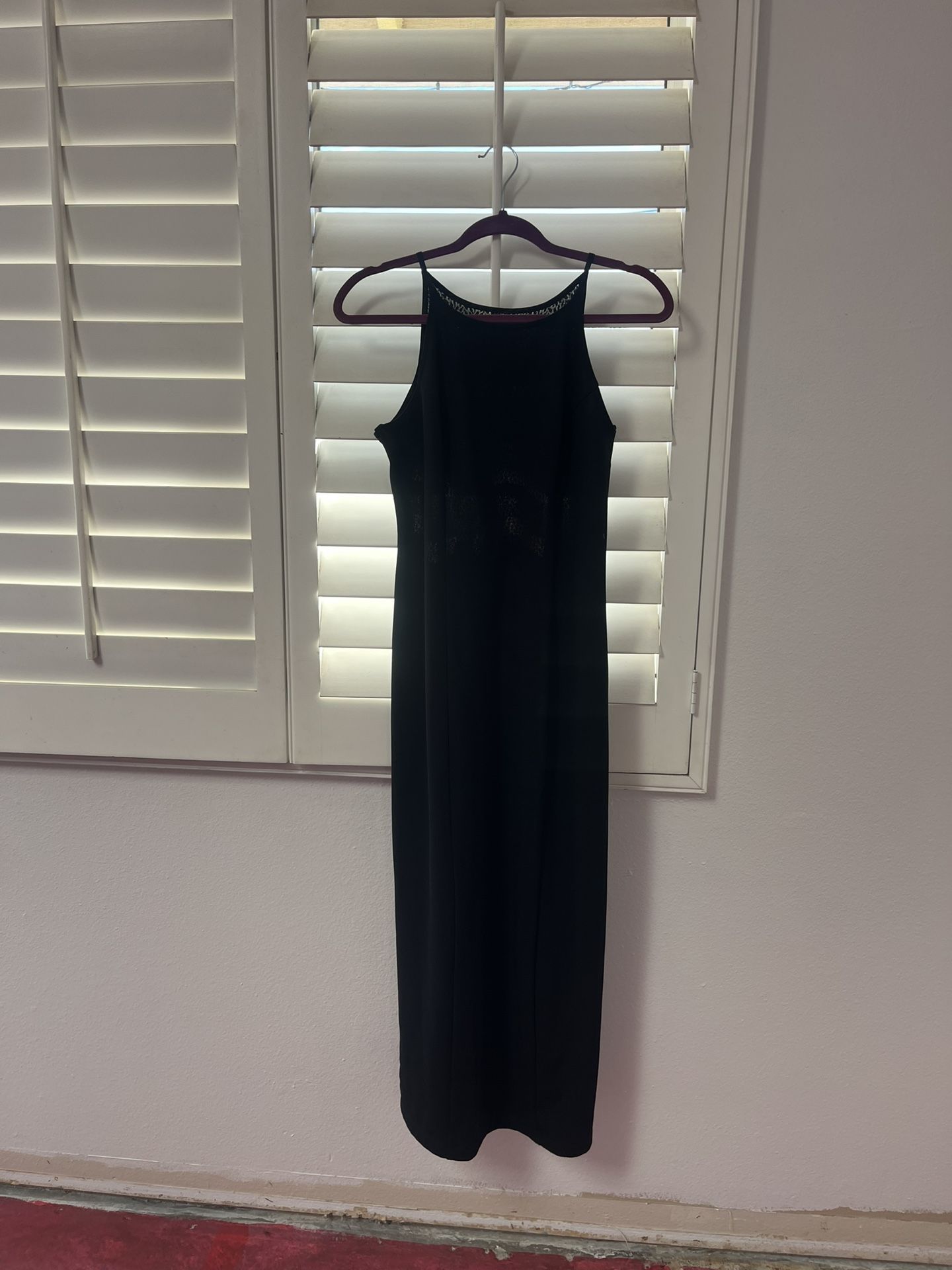 Black Lacy Evening Dress --size 10