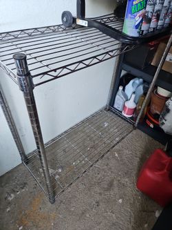 2-Tier Chrome Wire Shelving Unit