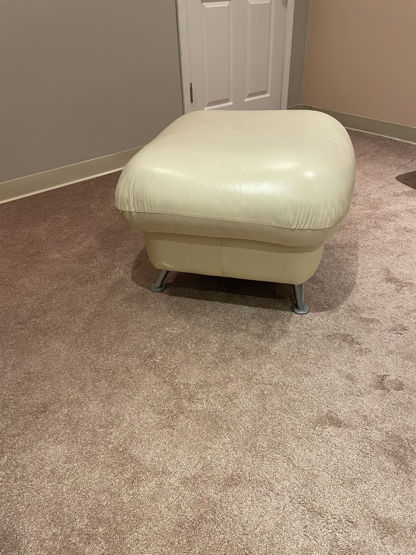 Leather Ottoman 