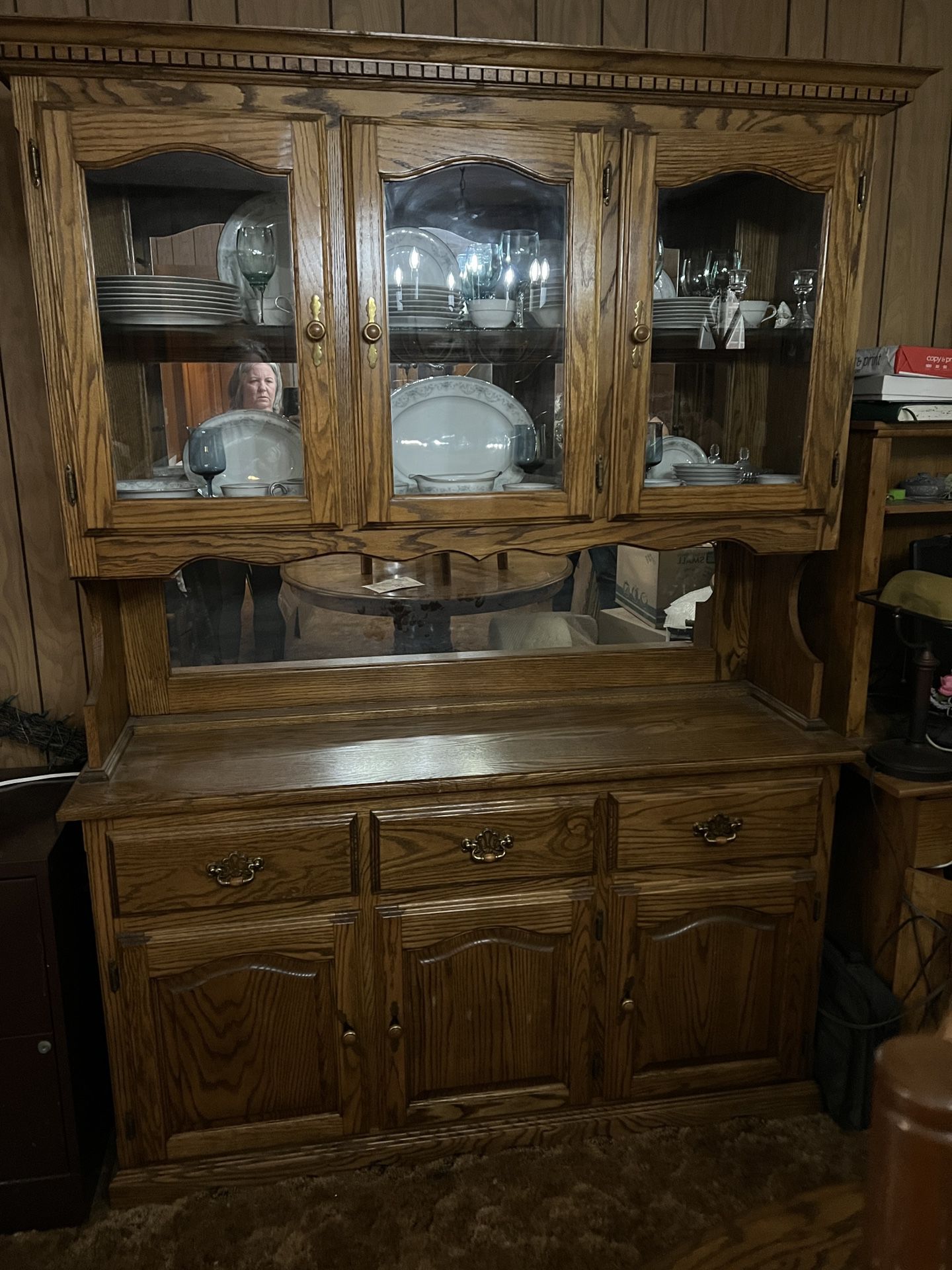 Dining Room Table, 6 Chairs And China Cabinet  