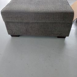 Grey Storage Ottoman