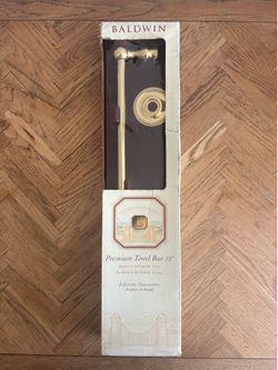 VTG Baldwin Premium Towel Bar Mystic Series Polished Brass 18 “3561-030-24